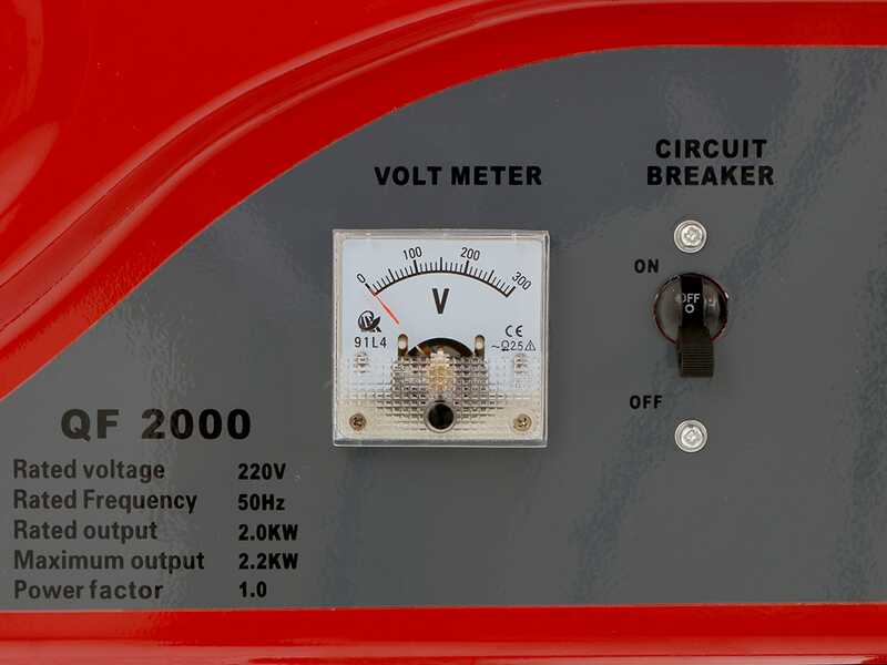 AMA QF2000 - Leiser Benzin-Stromerzeuger mit AVR-Regelung 2.2 kW - Dauerleistung 2 kW - 230V