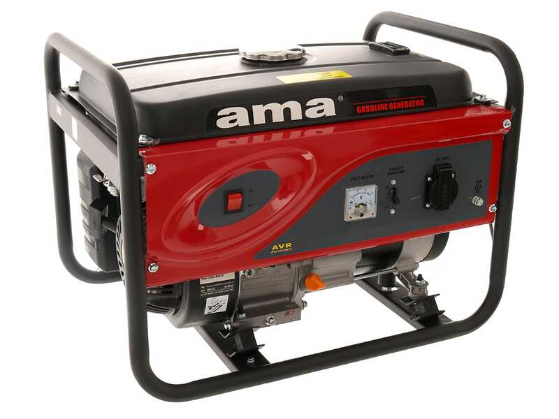 AMA QF2500 - Leiser Benzin-Stromerzeuger mit AVR-Regelung 2.8 kW - Dauerleistung 2.6 kW - 230V