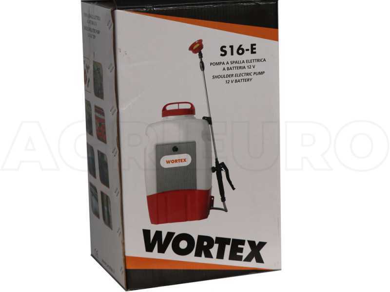 Batteriebetriebene R&uuml;ckenspritze f&uuml;r Unkrautvernichtung S16-E Wortex - 4 bar mit Akku 12V/8A