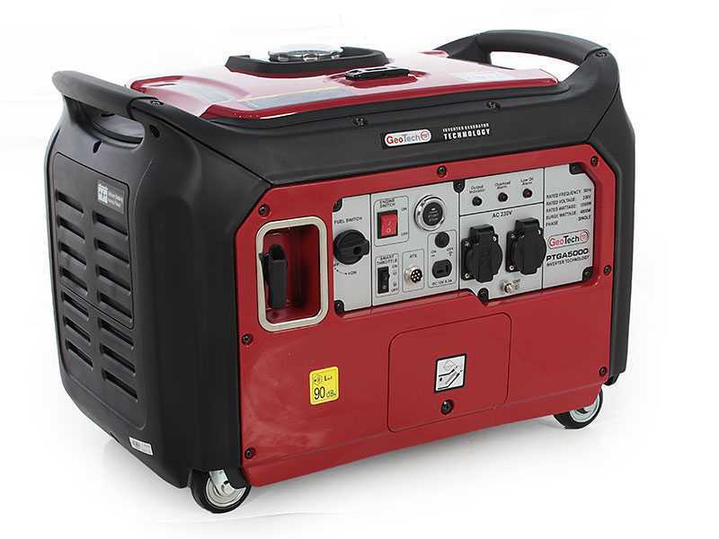 GeoTech PTGA 5000i - Leiser Inverter-Stromerzeuger 4 kW - Dauerleistung 3.5 kW - 230V + ATS