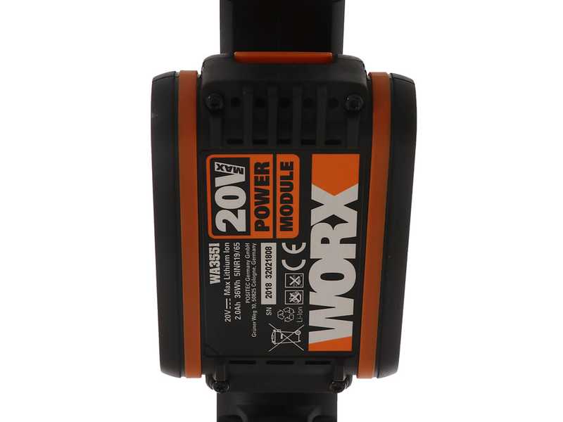 Worx WG163E.1 - Elektrischer Rasentrimmer - Motorsense mit Lithium-Batterie 20V / 2Ah