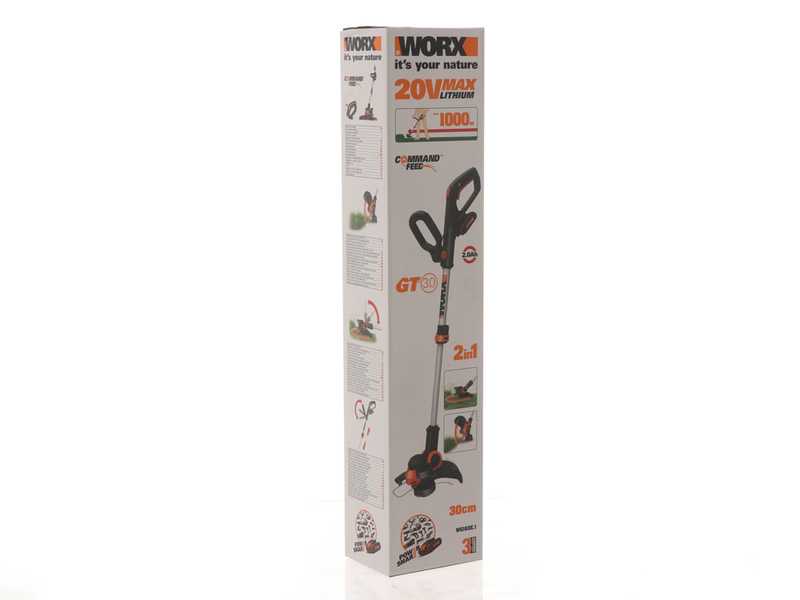 Worx WG163E.1 - Elektrischer Rasentrimmer - Motorsense mit Lithium-Batterie 20V / 2Ah