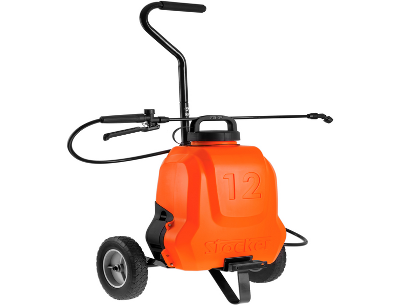 Batteriebetriebene elektrische R&uuml;ckenspritze Stocker mit R&auml;dern und 12 L Tank