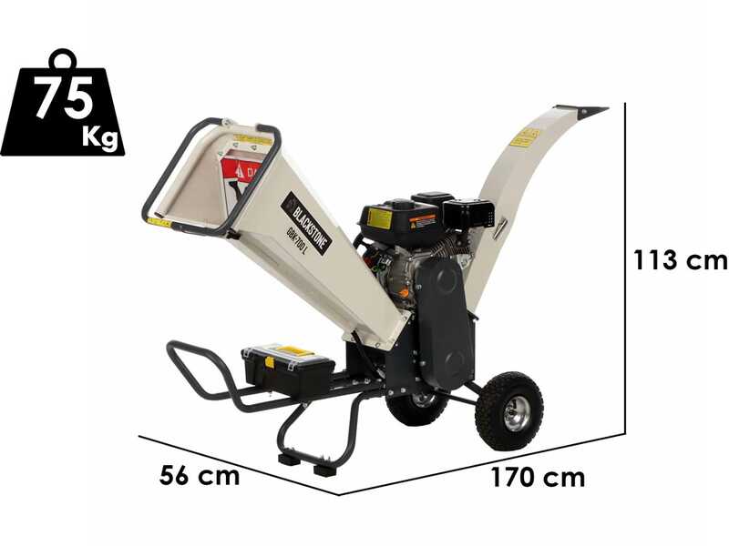 BlackStone GBK-700 L - Profi Benzin H&auml;cksler , Motor Loncin 7 PS