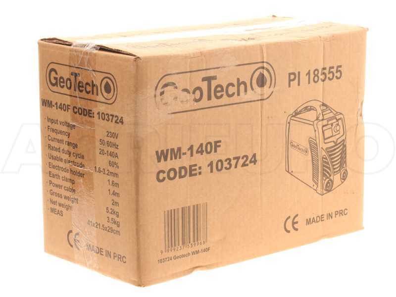 Elektroden-Schwei&szlig;ger&auml;t Inverter mit Gleichstrom GeoTech WM-140 F - 140 A - mit Kit MMA