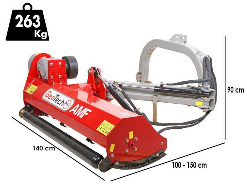 Seitlicher B&ouml;schungsmulcher mit Arm f&uuml;r Traktor, leichte Baureihe - GeoTech Pro AMF125