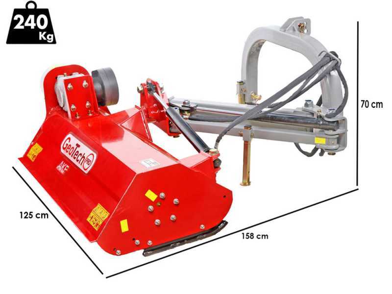 GeoTech-Pro AKF110 - Seitenmulcher f&uuml;r Traktor - Leichte Baureihe