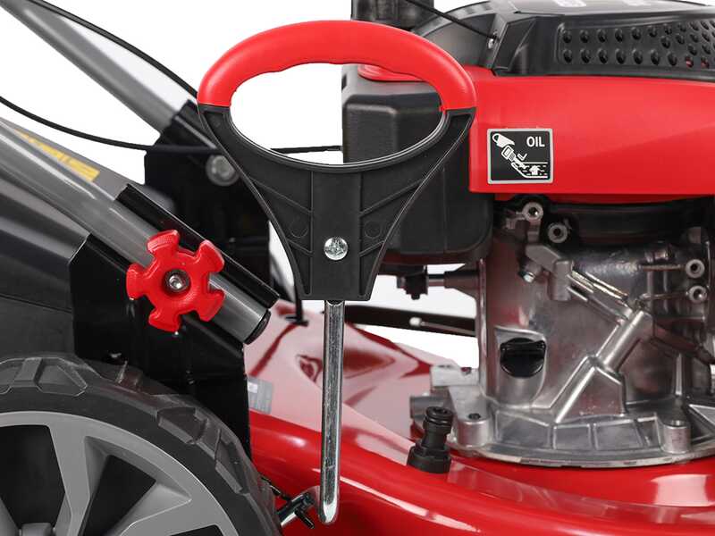Benzinrasenm&auml;her GeoTech Pro S46-140BG mit Radantrieb - 2in1: Auffangen + Heckauswurf