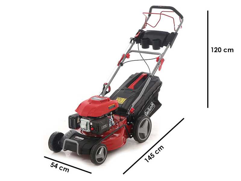 Benzin Rasenm&auml;her mit Radantrieb GeoTech Pro S46-175 BMSGW - 173cc - 4in1