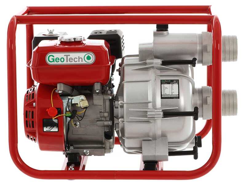 Selbstansaugende Benzin Motorpumpe GeoTech LTP80 f&uuml;r Schmutzwasser, Anschl&uuml;sse 80 mm