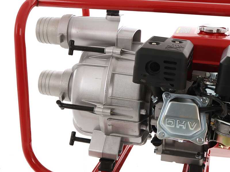 Selbstansaugende Benzin Motorpumpe GeoTech LTP80 f&uuml;r Schmutzwasser, Anschl&uuml;sse 80 mm