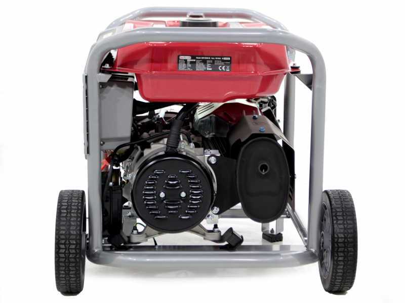 GeoTech Pro GGP 8000 ESA - Benzin-Stromerzeuger mit R&auml;dern und AVR-Regelung und Elektrostarter 6.5 kW - Dauerleistung 6 kW - 230V + ATS