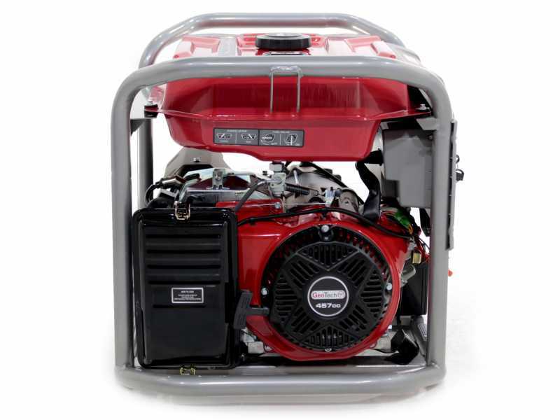 GeoTech Pro GGP 9500-3 ESA - Benzin-Stromerzeuger mit R&auml;dern und AVR-Regelung und Elektrostarter 7.8 kW - Dauerleistung 7.5 kW Full-Power