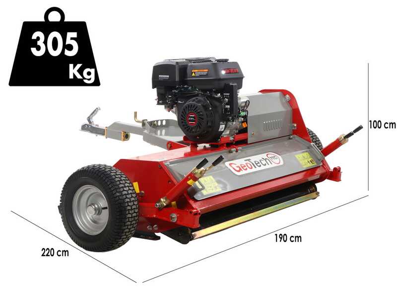 GeoTech Pro GTRB120 - Mulcher mit Benzinmotor f&uuml;r Quad - Loncin G420FD