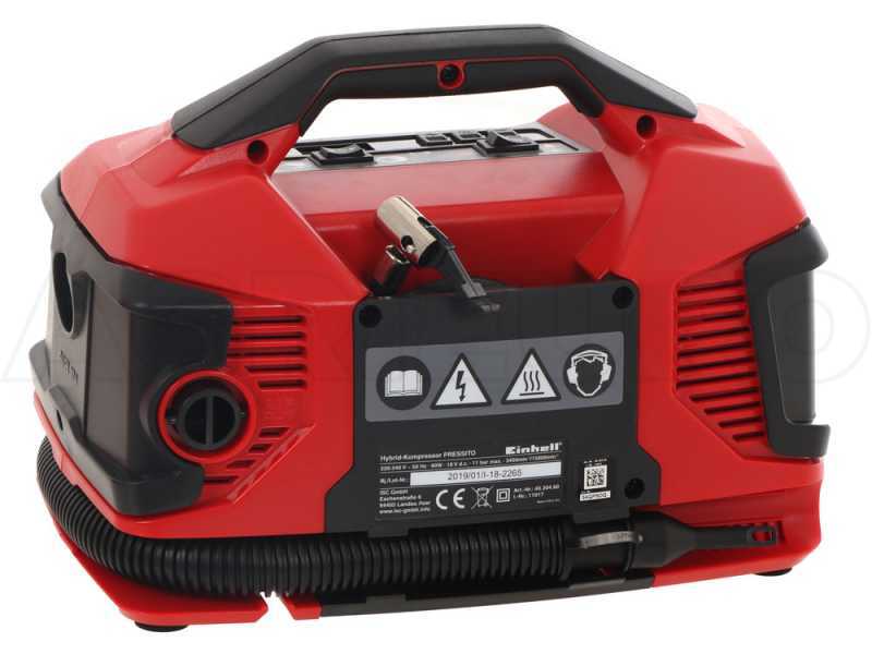 Einhell PRESSITO TE-AC 18/11 - Kompakter, tragbarer Akku Kompressor - OHNE AKKU UND LADEGER&Auml;T