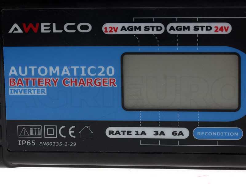 Awelco Automatic 20 - Automatisches Akkuladeger&auml;t/Erhaltungsladeger&auml;t - 12V / 24V - Akkus bis zu 120A
