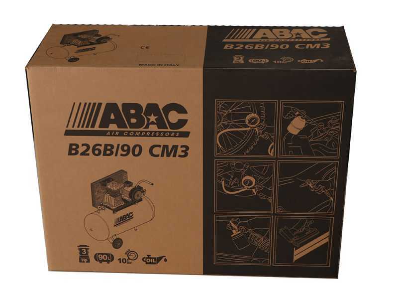 ABAC mod. B26B/90 CM3 - Kompressor mit Riemenantrieb - 90 l - Druckluft