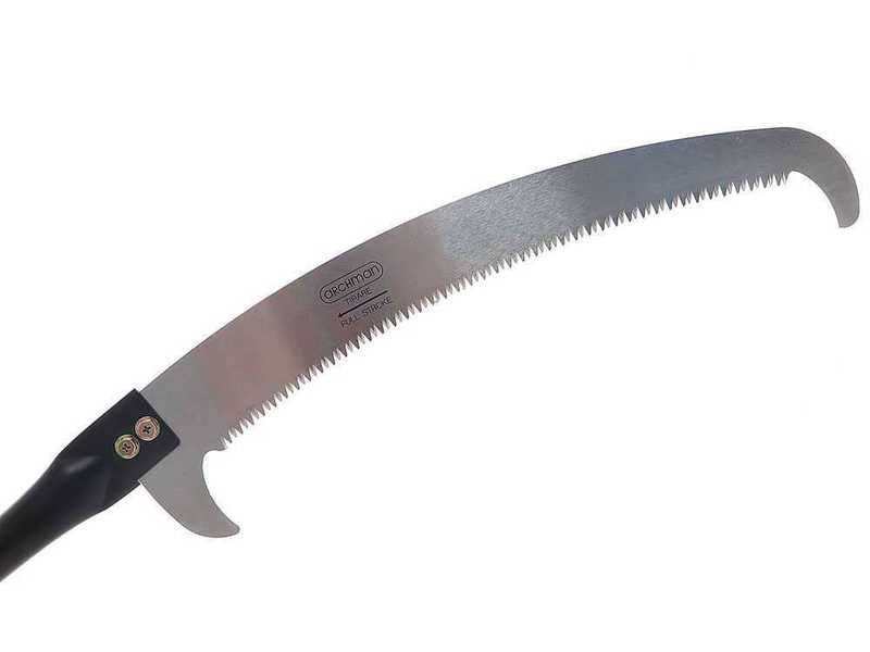 Gebogene Asts&auml;ge 430 mm auf ovalem Teleskopschaft aus Aluminium 4 m Archman Art. 24+109