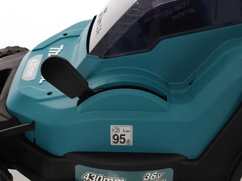 Makita DLM432PT2 - Akku Rasenm&auml;her 2 X  5 Ah - Fangkorb - cm 43