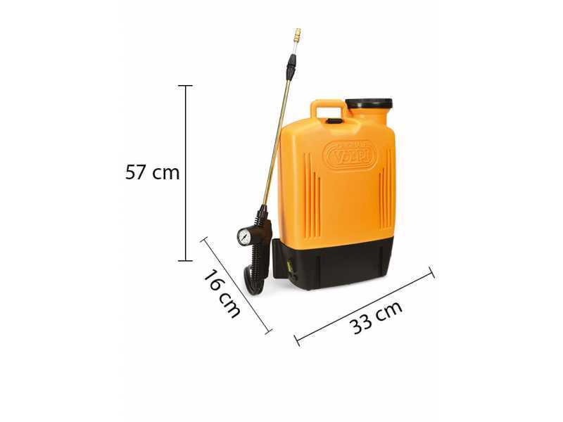Volpi Elettrolithium 15 L - Batteriebetriebene R&uuml;ckenspritze mit Lithium-Akku - 12V