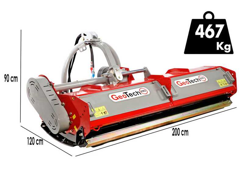 Schlegelmulcher mittelschwere Reihe GeoTech Pro ESFM 180H mit hydraulischer Verschiebung