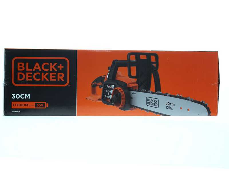 Elektro Kettens&auml;ge Black &amp; Decker GKC3630L20-QW -  Schwert 30 cm - Lithium-Akku 36V 2Ah