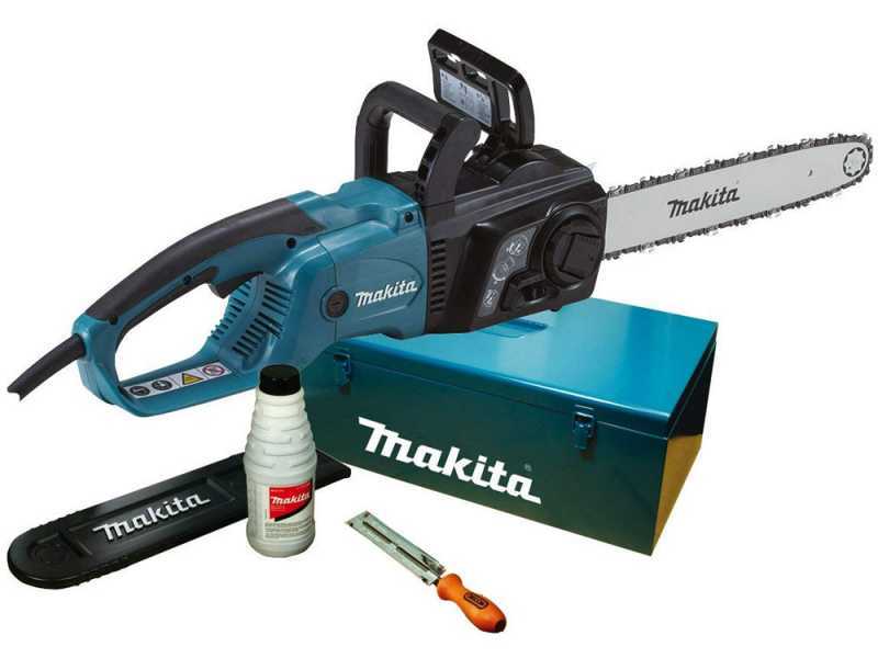 Elektro Kettens&auml;ge Makita UC4051AK - Schwert 40 cm - Schutzh&uuml;lle aus Metall + Kit Makita im Lieferumfang