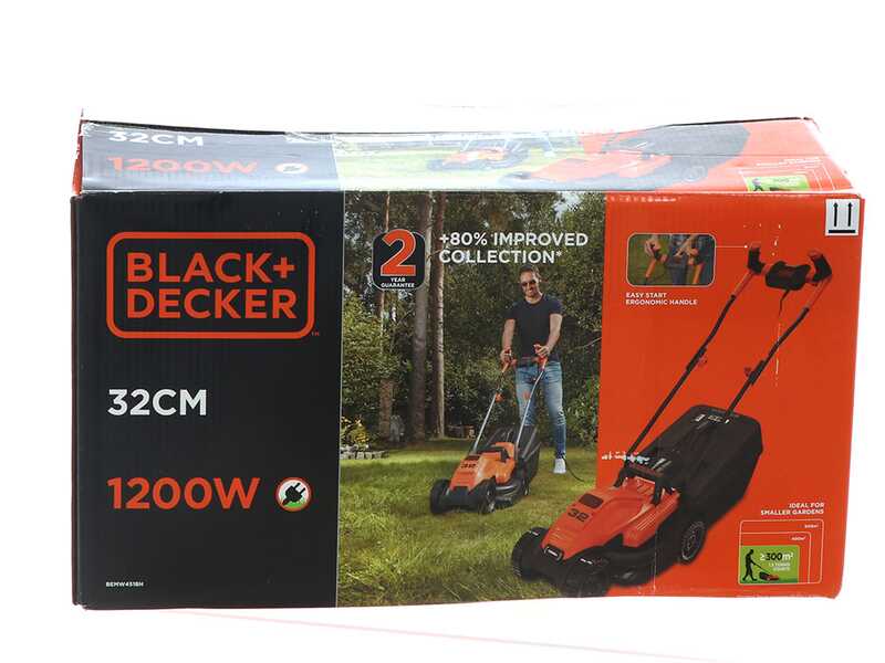 Black &amp; Decker BEMW451BH-QS - Elektro Rasenm&auml;her - 1200 W - Schnittbreite 32 cm