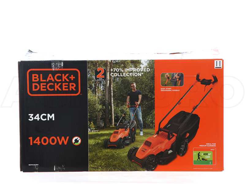 Black &amp; Decker BEMW461BH-QS - Elektro Rasenm&auml;her - 1400 W - Schnittbreite 34 cm