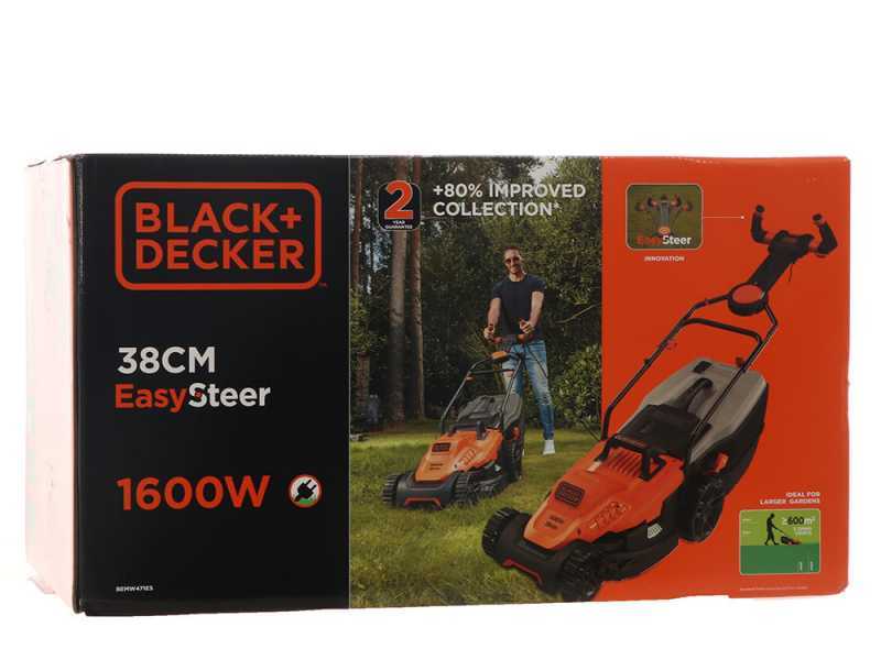 Black &amp; Decker BEMW471ES-QS - Elektro Rasenm&auml;her - 1600 W - Schnittbreite 38 cm