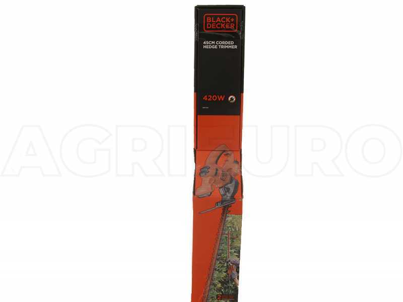 Elektro Heckenschere Black &amp; Decker BEHTS201-QS - Heckenschere 420 W mit Schwert 45 cm