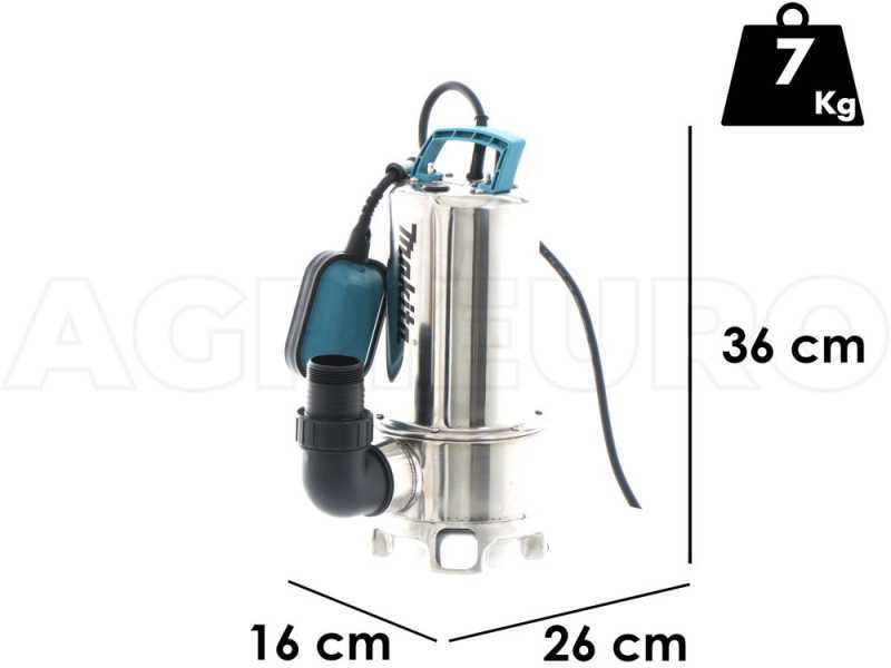 Makita PF1110 &ndash; Elektrische Tauchpumpe f&uuml;r Schmutzwasser &ndash; 1100 W