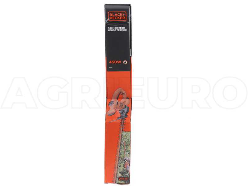 Elektro Heckenschere Black &amp; Decker BEHTS251-QS - Heckenschere 450 W mit Schwert 50 cm