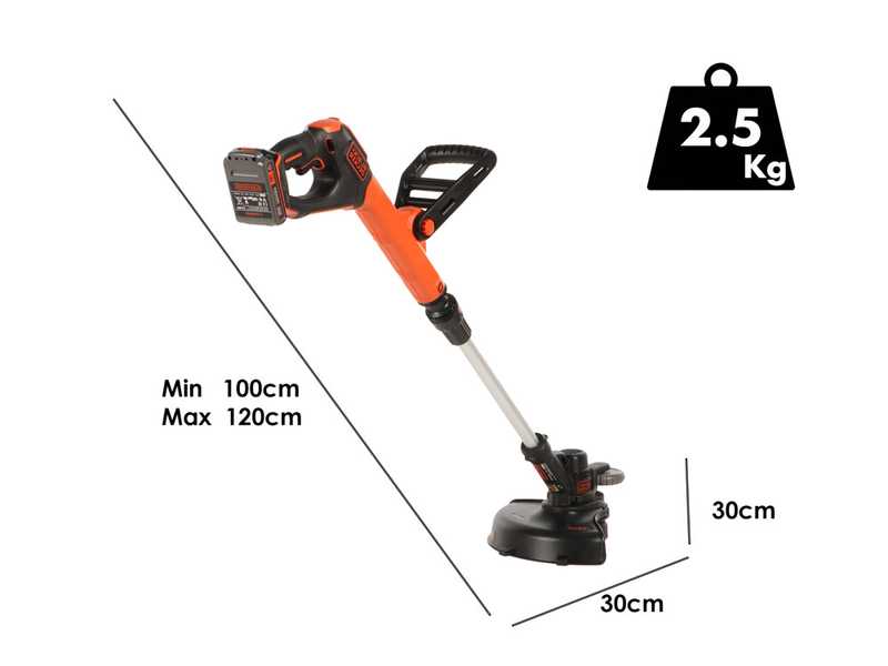 Black &amp; Decker STC1820EPC-QW - Kantenschneider  - Motorsense mit Lithium-Batterie 18V / 2Ah