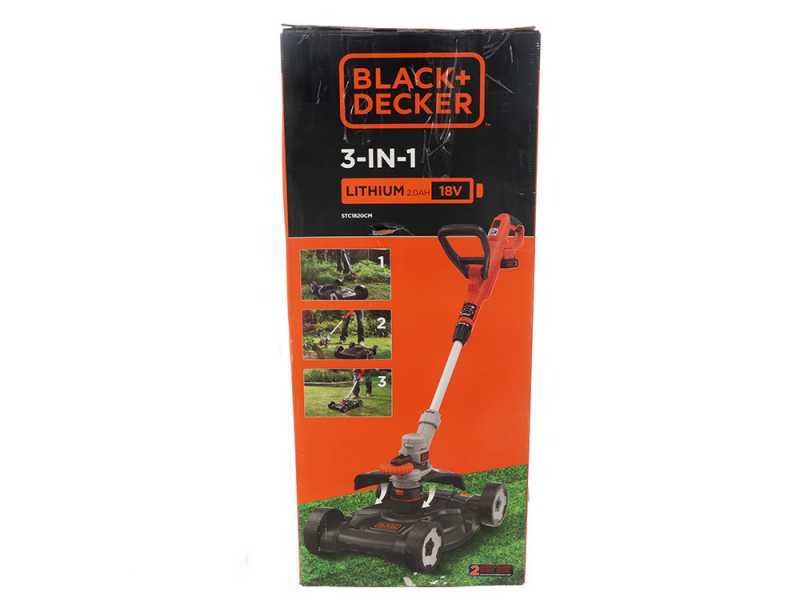Black &amp; Decker STC1820CM-QW - Rasentrimmer 3in1 - Motorsense mit Lithium-Batterie 18V / 2Ah