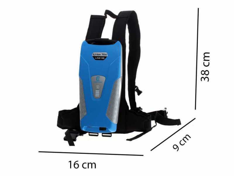 HERCULES 58V - Batteriebetriebener Olivenr&uuml;ttler - 235 - 320 cm - Rucksack-Akku enthalten