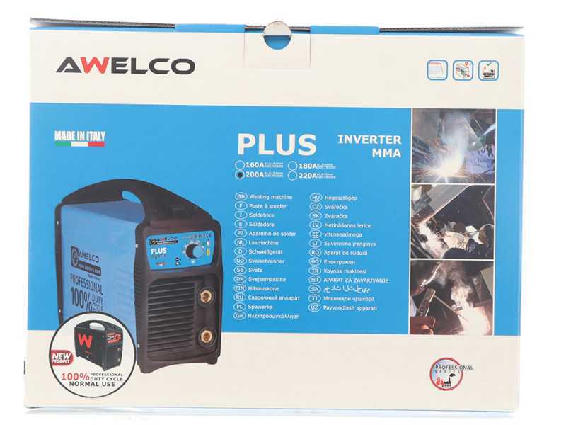 Elektrode Inverter Schwei&szlig;ger&auml;t mit Gleichstrom MMA Awelco Plus 210 - 200A - 230V