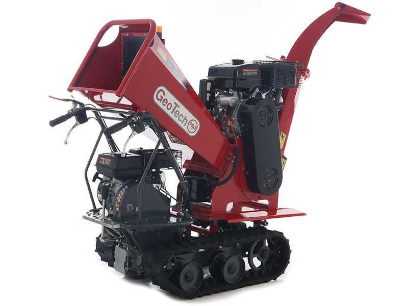 GeoTech PRO BMS155 LE - H&auml;cksler mit Raupenantrieb und Motorschubkarre  - Motor 6,5/15 PS - ausziehbare Mulde