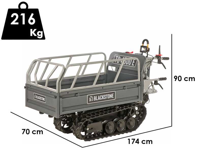 BlackStone TB 4500 E - Akku-Raupendumper mit ausziehbarer Mulde, LED-Beleuchtung