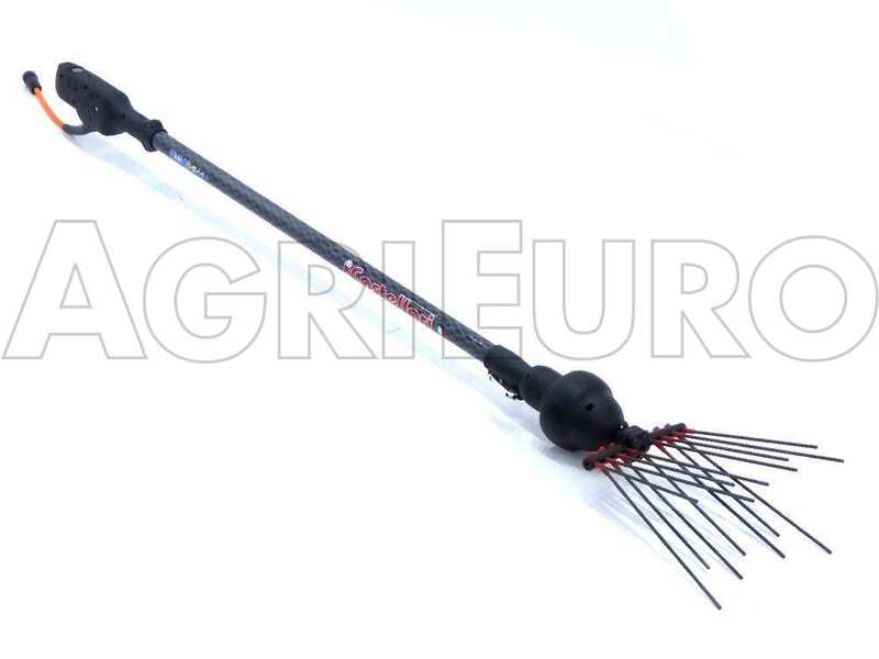 Castellari Fenix L V2 - Akku Olivenr&uuml;ttler Autobatterie mit Anschlusskabel - Teleskopschaft 230/320  cm