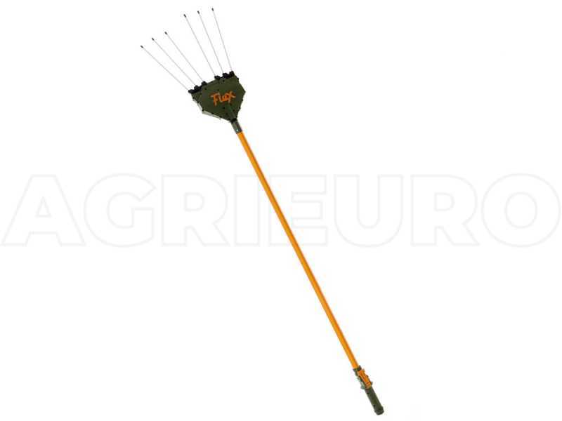 Elektrischer batteriebetriebener teleskopischer Olivenr&uuml;ttler Oliviero Flex Basic, Schaft aus Aluminium - 220/340 cm
