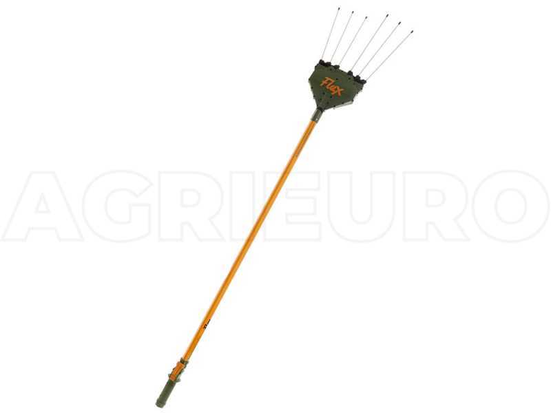 Elektrischer batteriebetriebener teleskopischer Olivenr&uuml;ttler Oliviero Flex Basic, Schaft aus Aluminium - 220/340 cm