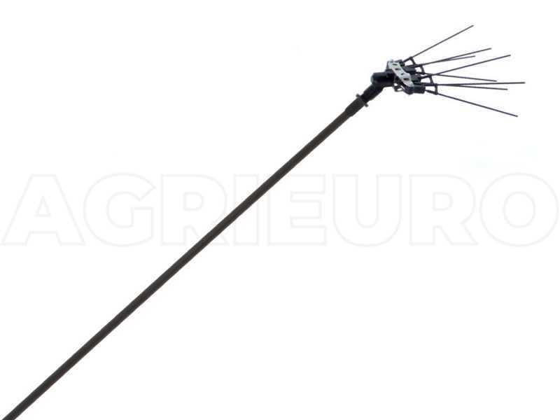 Schwarzer Schaft mit Schiebeventil f&uuml;r pneumatische Ger&auml;te - fest - aus leichtem Aluminium 100 cm