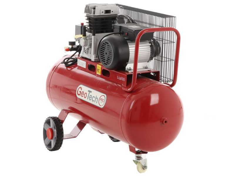 GeoTech-Pro BACP100-10-3 - Elektrischer Kompressor mit Riemenantrieb - Motor 3 PS - 100 l - Leistung 10 bar