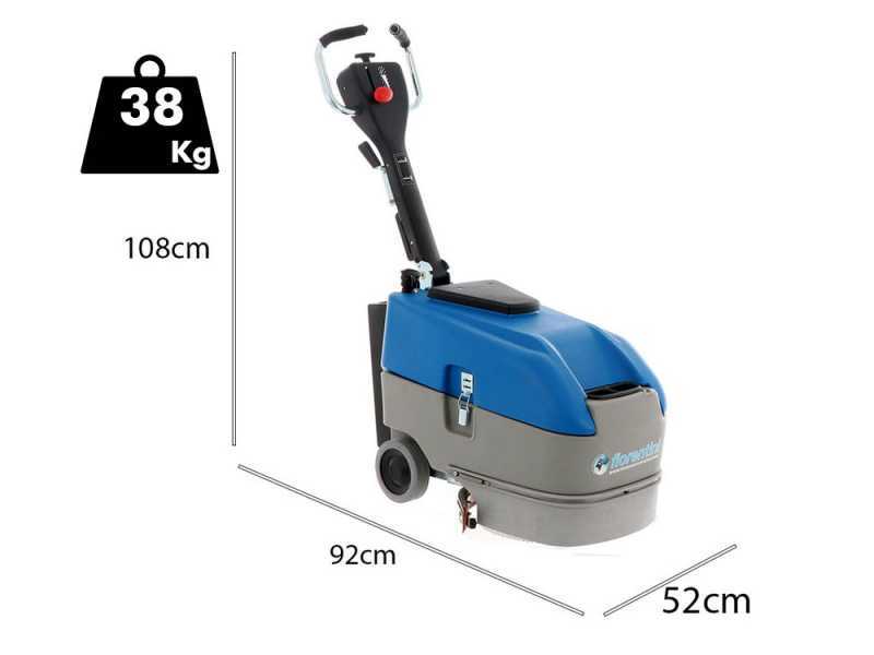 Akku Bodenreinigungsmaschine - Scheuersaugmaschine Fiorentini Delux 350 - 2x(12v 18ah)
