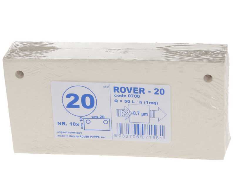 Sorte 20 - Filterkartons Rover f&uuml;r Pulcino Filterpumpen &ndash; 20 x 10 cm &ndash; 10 Stk
