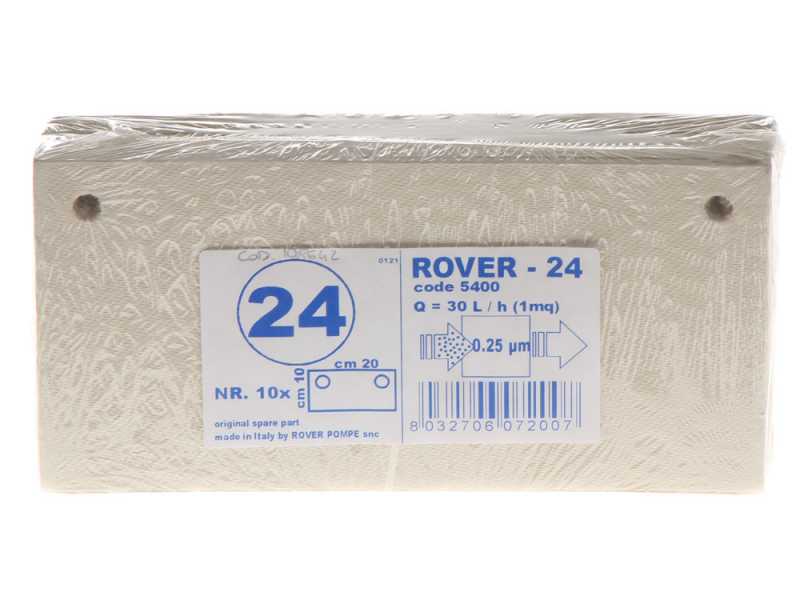 Sorte 24 - Filterkartons Rover f&uuml;r Pulcino Filterpumpen &ndash; 20 x 10 cm &ndash; 10 Stk