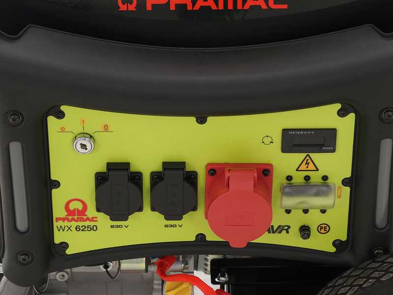 Pramac WX 6250 ES - Benzin Stromerzeuger mit R&auml;dern 6.1 kW - Dauerleistung 5.5 kW - 400V 