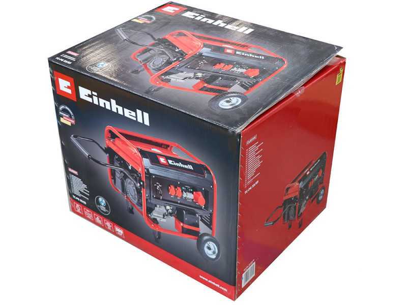 Einhell TC-PG 55/E5 - Benzin-Stromerzeuger mit R&auml;dern und AVR-Regelung 5.5 kW - Dauerleistung 3.6 kW - 400V