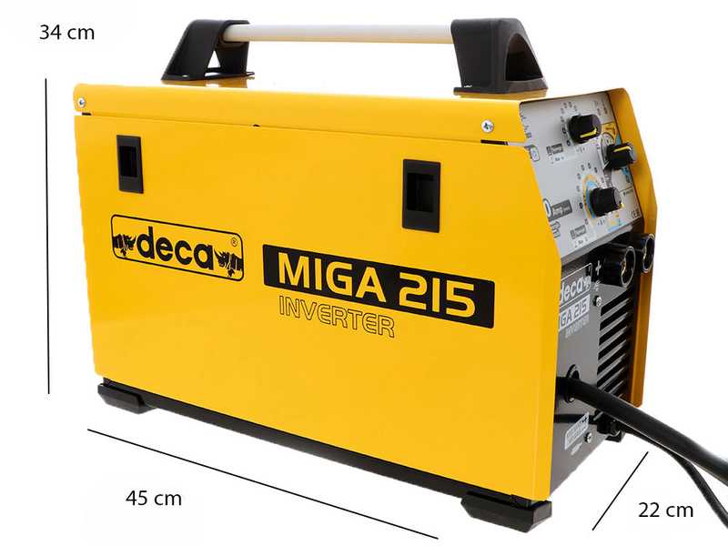 Inverter F&uuml;lldraht-Schwei&szlig;ger&auml;t Multiprocessing Deca MIGA 215 1Ph 230/50-60 - GAS/NO GAS